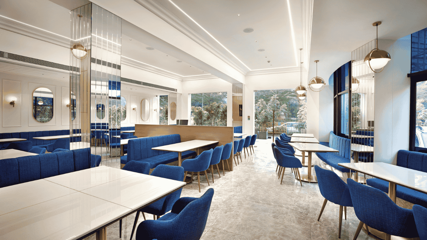 Spacious and modern restaurant interior