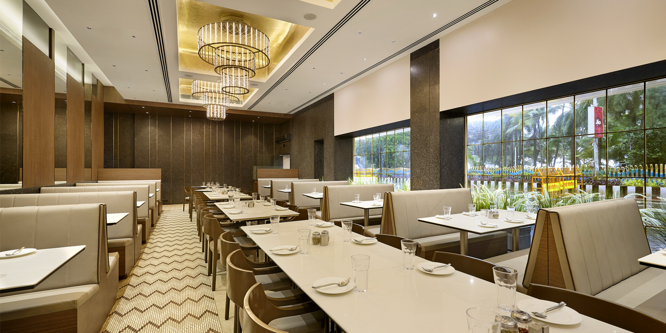 Interior of a modern Cream Centre restaurant