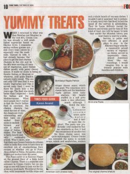 Yummy Treats - Karen Anand for Times Food Guide